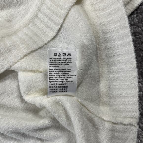 Barefoot Dreams Sweater Womens Small Wrap Pockets Cozychic Ultra Lite Ivory - Picture 8 of 16